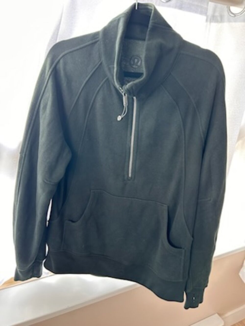 Lululemon half zip pullover, dark green